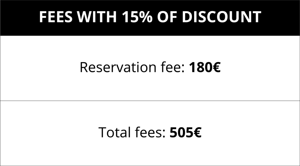 fees with discount